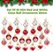 1 Inch Mini Red & White Peppermint Glass Ball Christmas Ornaments Set of 25 Balls | Miniature Christmas Tree Ornaments |